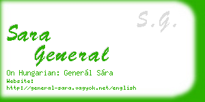 sara general business card